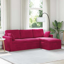 Sofa Vinrød 228 x 134 x 80 cm Fløjl