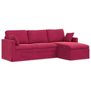 Sofa Vinrød 228 x 134 x 80 cm Fløjl