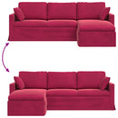 Sofa Vinrød 228 x 134 x 80 cm Fløjl