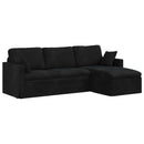 Sofa Sort 228 x 134 x 80 cm Fløjl