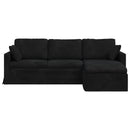 Sofa Sort 228 x 134 x 80 cm Fløjl