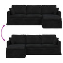 Sofa Sort 228 x 134 x 80 cm Fløjl