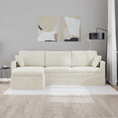 Sofa Creme 228 x 134 x 80 cm Fløjl
