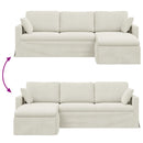 Sofa Creme 228 x 134 x 80 cm Fløjl