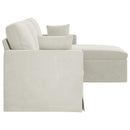 Sofa Creme 228 x 134 x 80 cm Fløjl