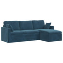 Sofa Blå 228 x 134 x 80 cm Fløjl