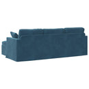 Sofa Blå 228 x 134 x 80 cm Fløjl