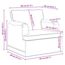 Sofa Lysegrå 84 x 80 x 85 cm Stof
