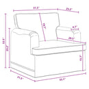 Sofa Mørkegrå 84 x 80 x 85 cm Stof