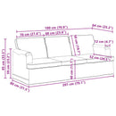 Sofa Gråbrun 201 x 80 x 85 cm Stof