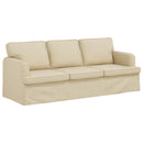 Sofa Creme 201 x 80 x 85 cm Stof