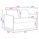 Sofa Mørkegrå 136 x 82 x 85 cm Stof
