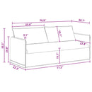 Sofa Mørkegrå 196 x 82 x 85 cm Stof