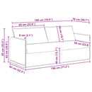 Sofa Sort 196 x 82 x 85 cm Stof