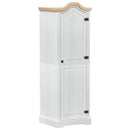 Garderober med hylde Hvid 55 x 52 x 170 cm Massiv fyrretræ