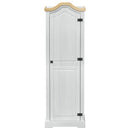 Garderober med hylde Hvid 55 x 52 x 170 cm Massiv fyrretræ