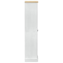 Garderober med skuffe Hvid 55 x 38 x 170 cm Massiv fyrretræ