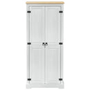 Garderober med hylde Hvid 76 x 50 x 170 cm Massiv fyrretræ
