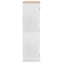 Garderober med hylde Hvid 76 x 50 x 170 cm Massiv fyrretræ