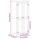 Garderober med hylde Hvid 76 x 50 x 170 cm Massiv fyrretræ