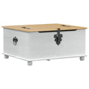 storage box med skuffe Hvid 90 x 78 x 45 cm Massiv fyrretræ