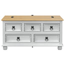 storage box med skuffe Hvid 90 x 78 x 45 cm Massiv fyrretræ