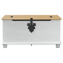 storage box med skuffe Hvid 90 x 78 x 45 cm Massiv fyrretræ