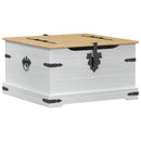 storage box med hylde Hvid 78 x 78 x 45 cm Massiv fyrretræ
