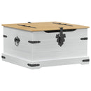 storage box med hylde Hvid 78 x 78 x 45 cm Massiv fyrretræ