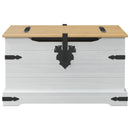 storage box med hylde Hvid 78 x 78 x 45 cm Massiv fyrretræ