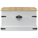storage box med hylde Hvid 78 x 78 x 45 cm Massiv fyrretræ