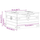storage box med hylde Hvid 78 x 78 x 45 cm Massiv fyrretræ