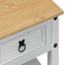 Sofabord med skuffe Hvid 85 x 50 x 45 cm Massiv fyrretræ