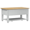 Sofabord med skuffe Hvid 85 x 50 x 45 cm Massiv fyrretræ