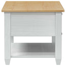 Sofabord med skuffe Hvid 85 x 50 x 45 cm Massiv fyrretræ