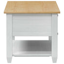 Sofabord med skuffe Hvid 100 x 48 x 45 cm Massivt fyrretræ