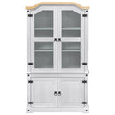 Display Skab Hvid 103.5 x 42 x 180 cm Massiv fyrretræ