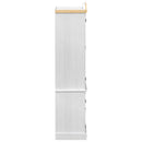 Display Skab Hvid 103.5 x 42 x 180 cm Massiv fyrretræ