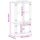 Display Skab Hvid 103.5 x 42 x 180 cm Massiv fyrretræ