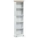 Bogreol Hvid 46 x 20 x 170 cm Massiv fyrretræ