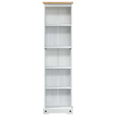 Bogreol Hvid 46 x 20 x 170 cm Massiv fyrretræ