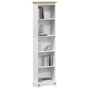 Bogreol Hvid 46 x 20 x 170 cm Massiv fyrretræ