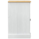 HiFi skab Hvid 60 x 50 x 82 cm Massiv fyrretræ