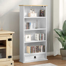 CD reol Hvid 52 x 17.5 x 103 cm Massiv fyrretræ