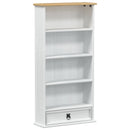 CD reol Hvid 52 x 17.5 x 103 cm Massiv fyrretræ