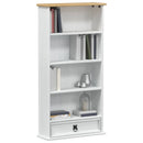 CD reol Hvid 52 x 17.5 x 103 cm Massiv fyrretræ
