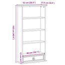 CD reol Hvid 52 x 17.5 x 103 cm Massiv fyrretræ