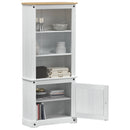 Highboard Hvid 74 x 38 x 170 cm Massiv fyrretræ