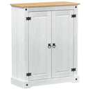 Sko skab med hylde Hvid 86 x 38,5 x 108 cm Massiv fyrretræ