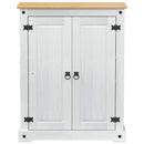 Sko skab med hylde Hvid 86 x 38,5 x 108 cm Massiv fyrretræ